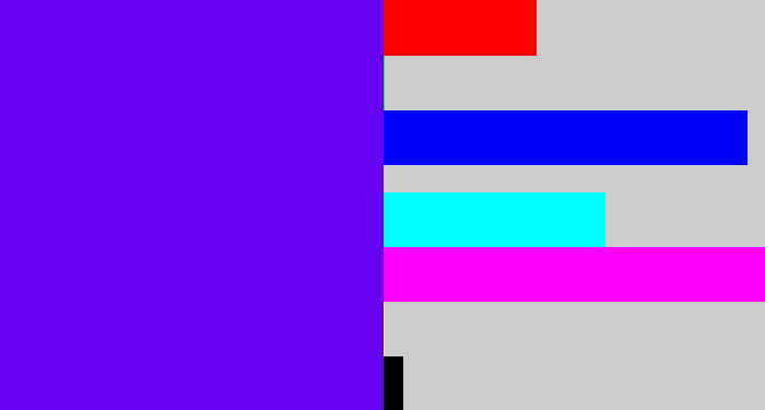 Hex color #6601f1 - blue violet