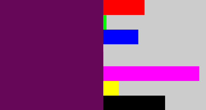 Hex color #660757 - rich purple