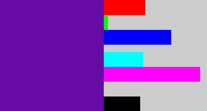 Hex color #660ba5 - purple