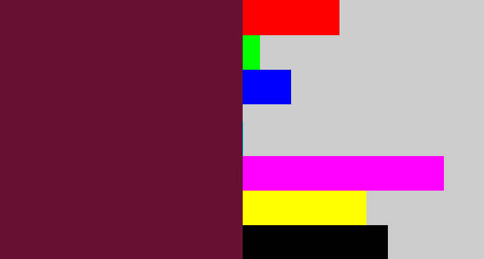 Hex color #661132 - plum