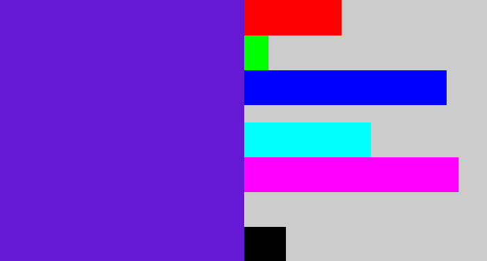 Hex color #6619d4 - purple/blue