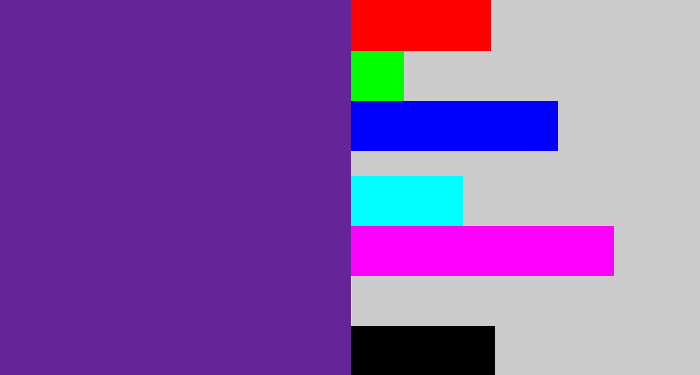 Hex color #662597 - purple