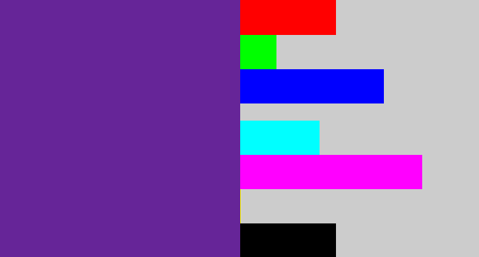 Hex color #662598 - purple