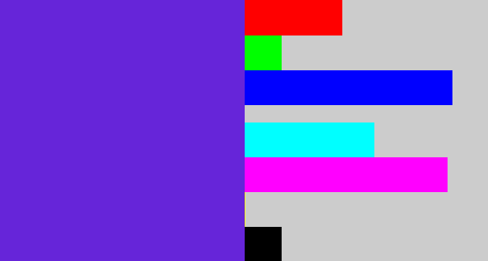 Hex color #6625d9 - purple/blue