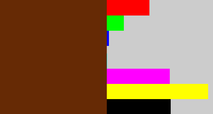 Hex color #662a05 - brown