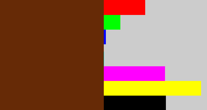 Hex color #662a06 - brown