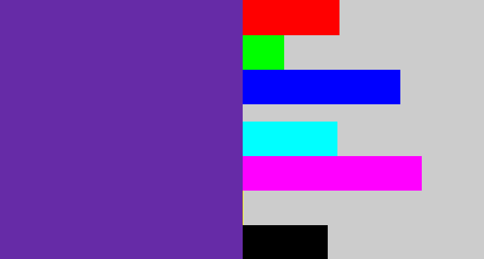 Hex color #662ba7 - purple