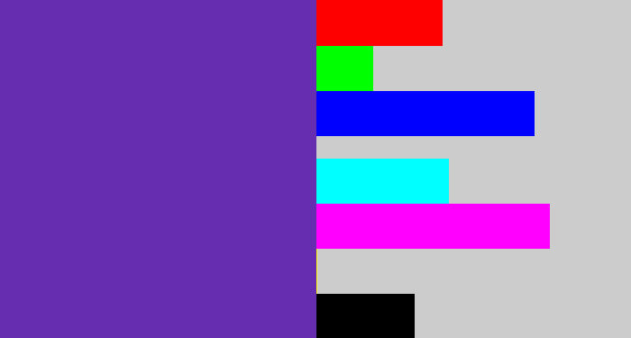 Hex color #662db0 - bluey purple