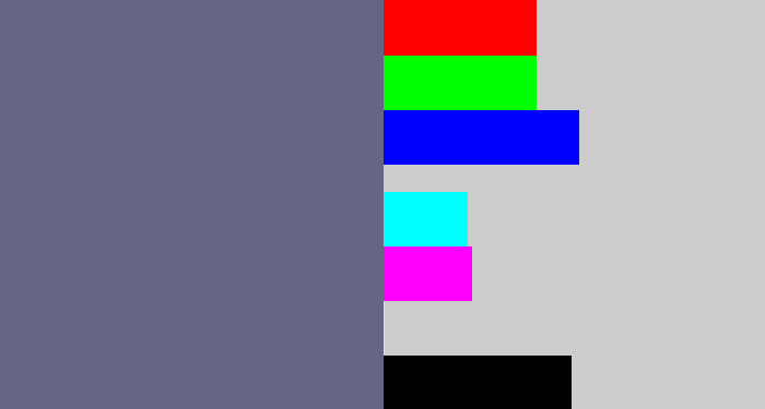 Hex color #666583 - purplish grey