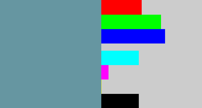 Hex color #6696a1 - grey blue