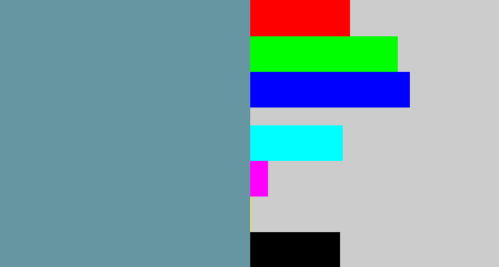 Hex color #6696a2 - grey blue