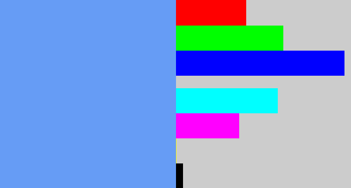 Hex color #669cf5 - soft blue