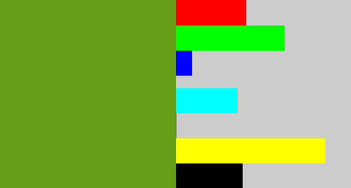 Hex color #669e17 - sap green
