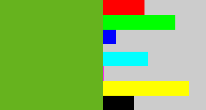 Hex color #66b31e - grass