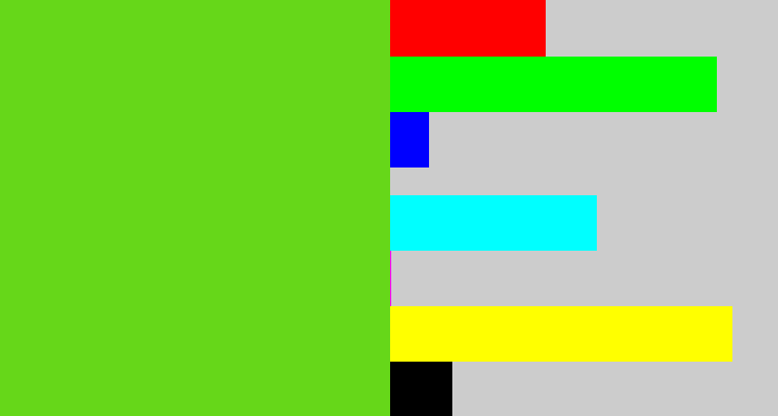 Hex color #66d719 - green apple