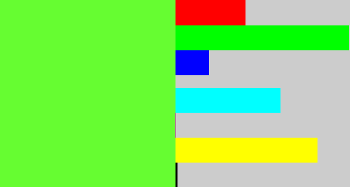 Hex color #66fd31 - toxic green