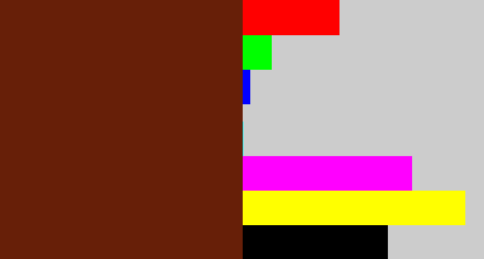 Hex color #671f08 - reddy brown