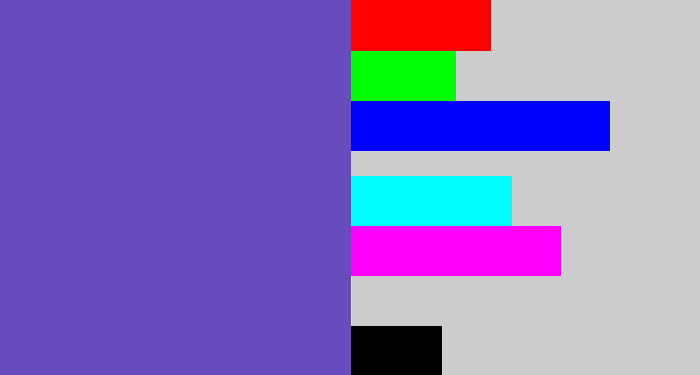 Hex color #674cbd - iris
