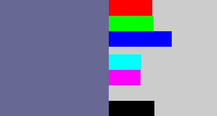 Hex color #676994 - grey/blue