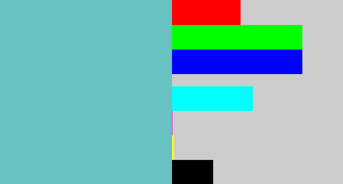 Hex color #67c2c1 - seafoam blue