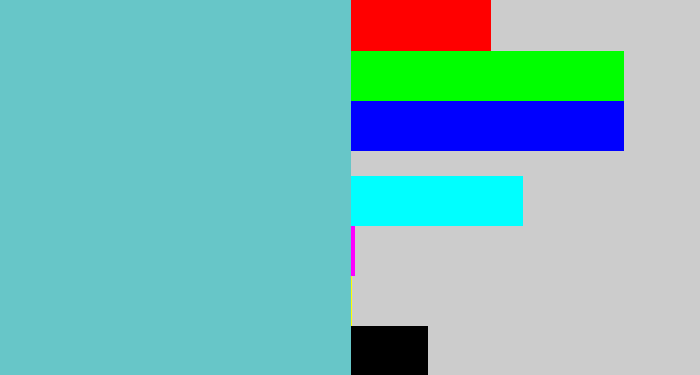 Hex color #67c6c8 - seafoam blue