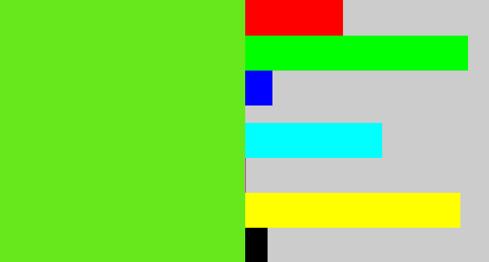 Hex color #67e81d - green apple