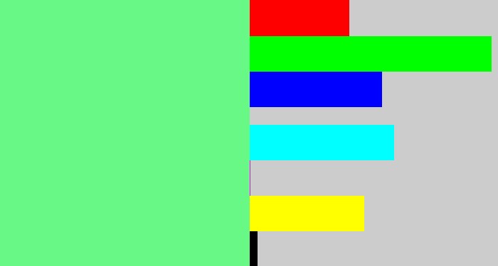Hex color #67f886 - lightgreen