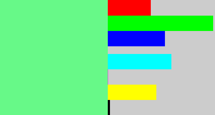 Hex color #67f988 - lightgreen