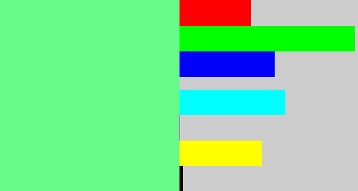 Hex color #67fa88 - lightgreen