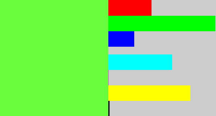 Hex color #67fd3c - light neon green