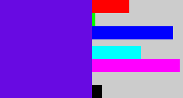 Hex color #680ae2 - blue violet