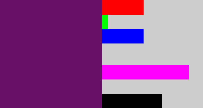 Hex color #680f68 - darkish purple