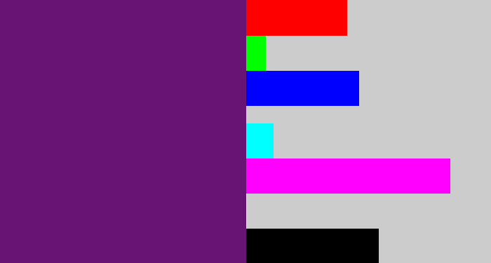 Hex color #681475 - darkish purple