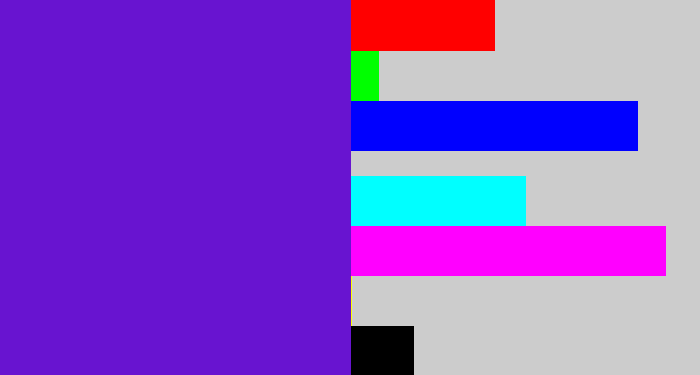 Hex color #6814d0 - purple/blue