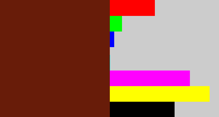 Hex color #681c09 - reddy brown