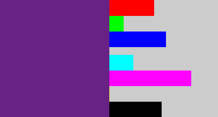 Hex color #682185 - darkish purple