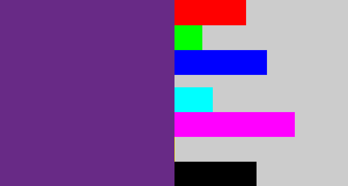 Hex color #682a86 - darkish purple