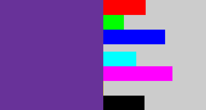 Hex color #683299 - purple