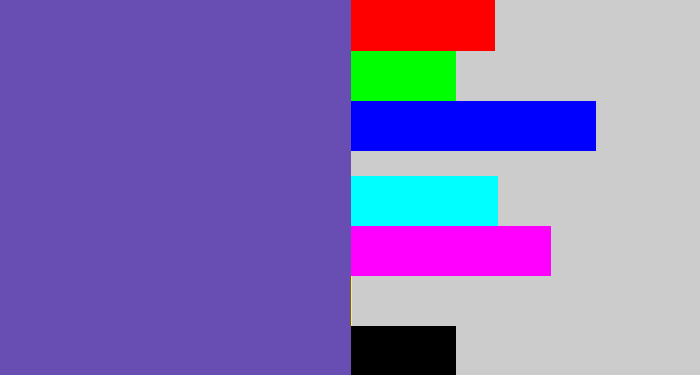 Hex color #684db3 - iris