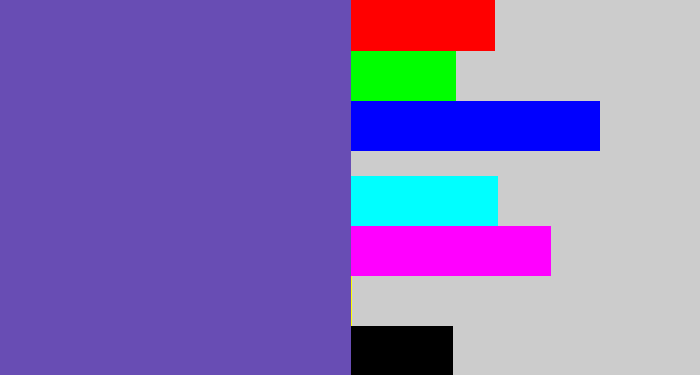 Hex color #684db4 - iris
