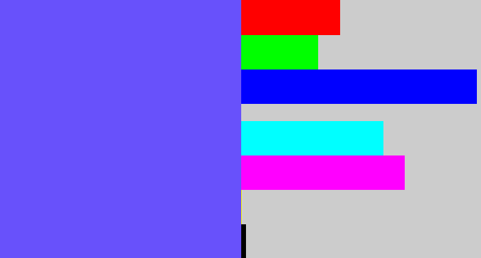 Hex color #6851fb - purpleish blue