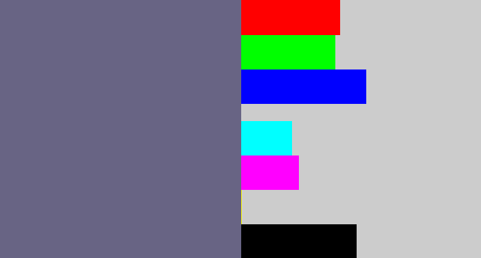 Hex color #686484 - purplish grey