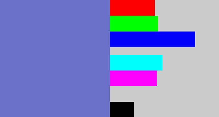 Hex color #6871c7 - dark periwinkle
