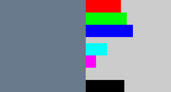 Hex color #687a8b - grey/blue
