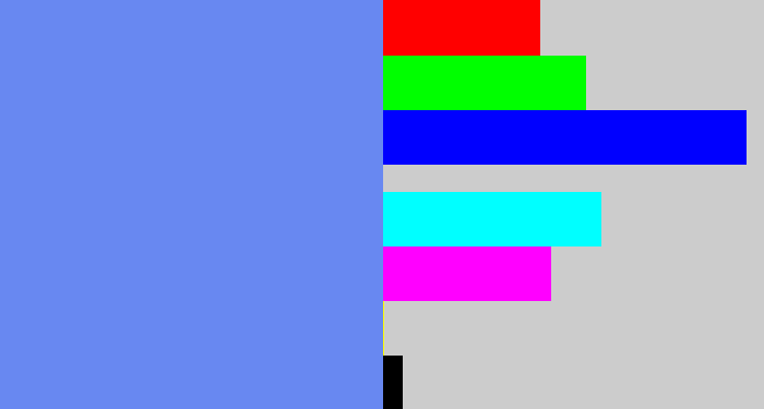 Hex color #6888f1 - soft blue