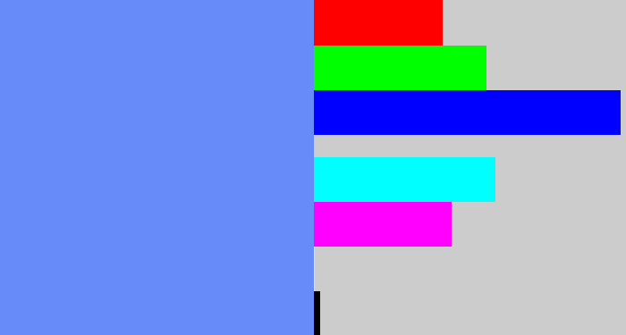 Hex color #688bfa - soft blue
