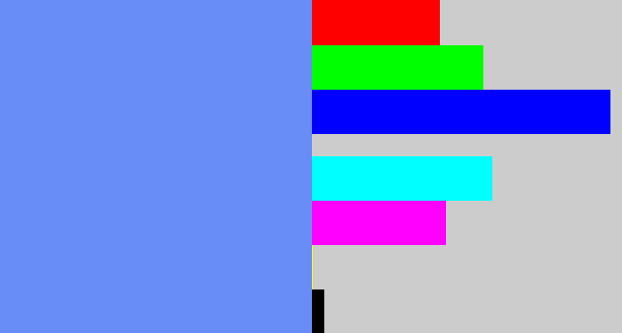 Hex color #688df6 - soft blue
