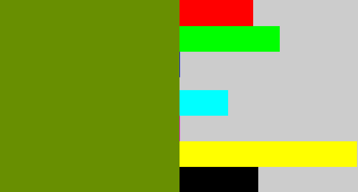 Hex color #688f01 - dark yellow green