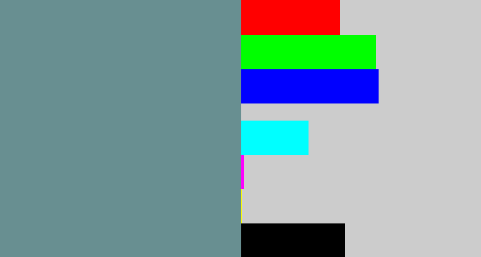 Hex color #688f91 - bluish grey