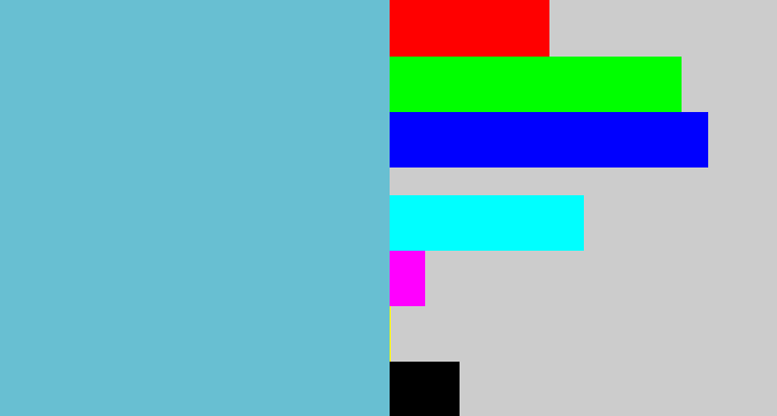 Hex color #68bfd2 - seafoam blue
